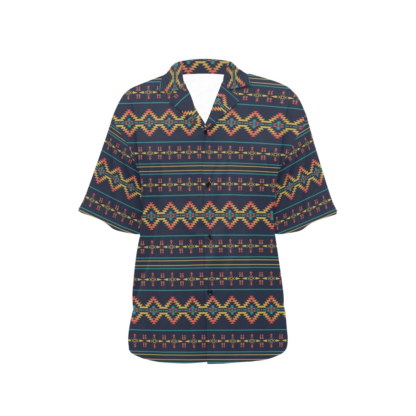Southwest American Design Themed Print Women's Hawaiian Shirt