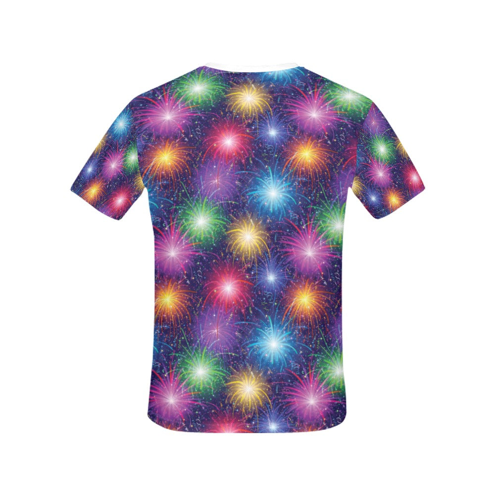 Firework Colorful Print Design LKS301 Women's  T-shirt