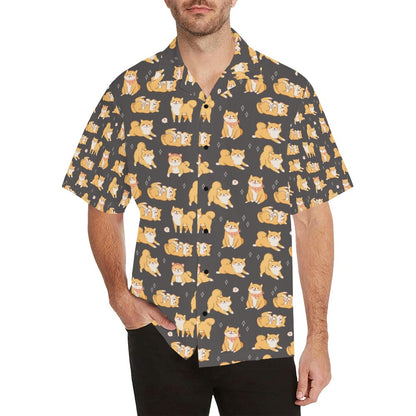 Shiba Inu Print Design LKS309 Men's Hawaiian Shirt