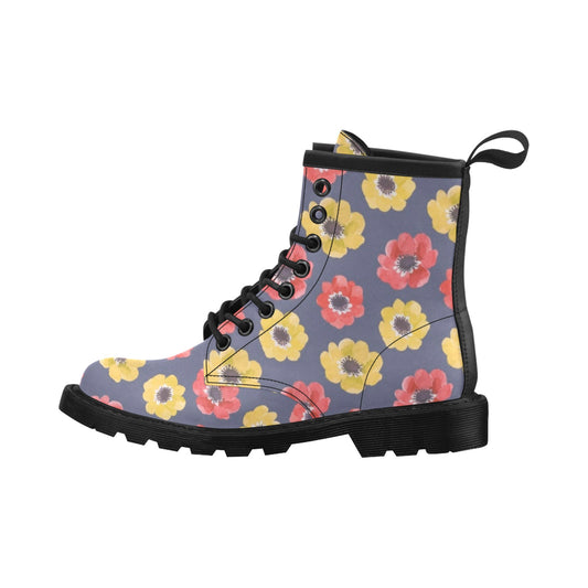 Anemone Pattern Print Design AM010 Women's Boots