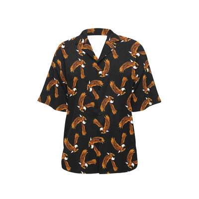 Eagles Print Pattern Women's Hawaiian Shirt