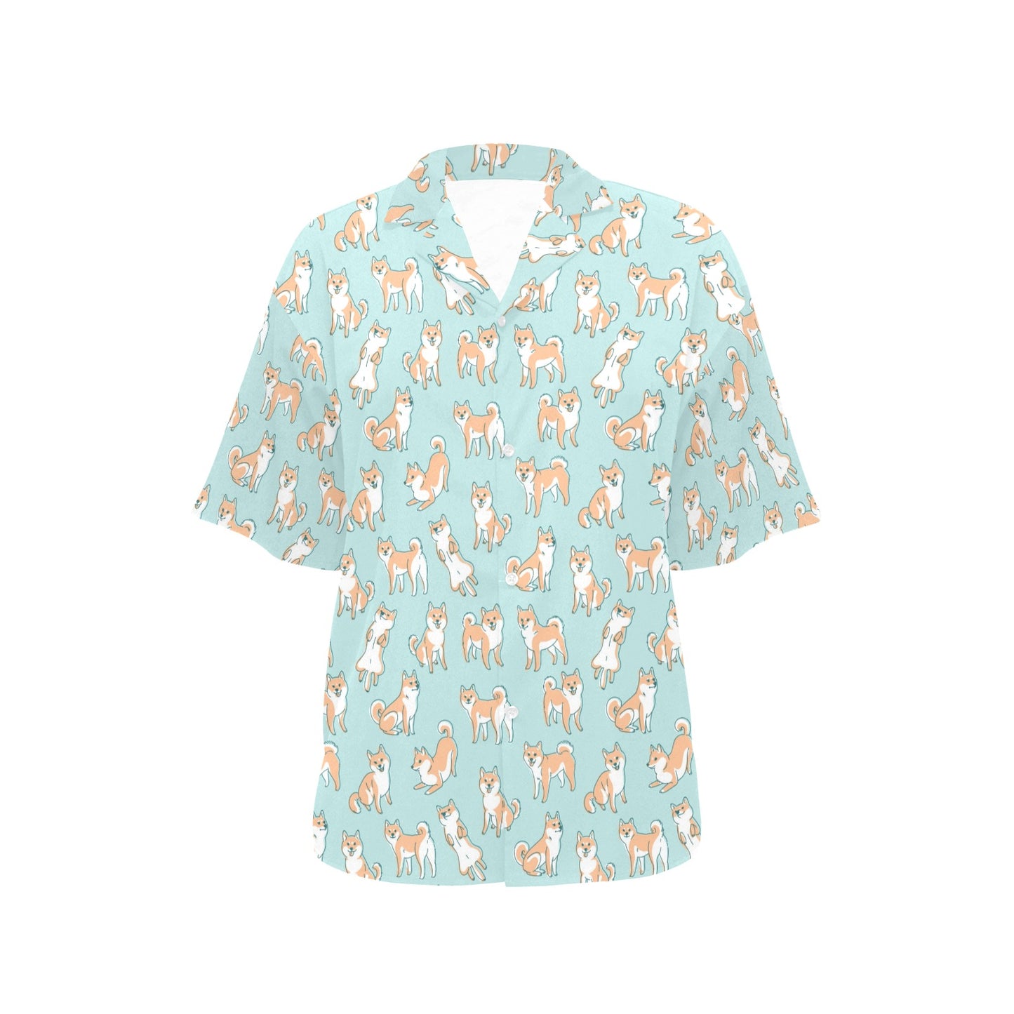 Shiba Inu Print Design LKS304 Women's Hawaiian Shirt