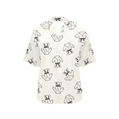 Karate Pattern Print Design 01 Women's Hawaiian Shirt