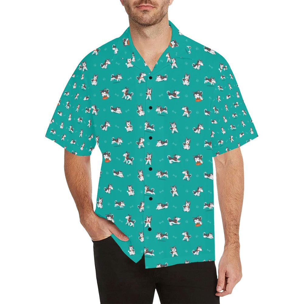 Siberian Huskies Print Design LKS303 Men's Hawaiian Shirt