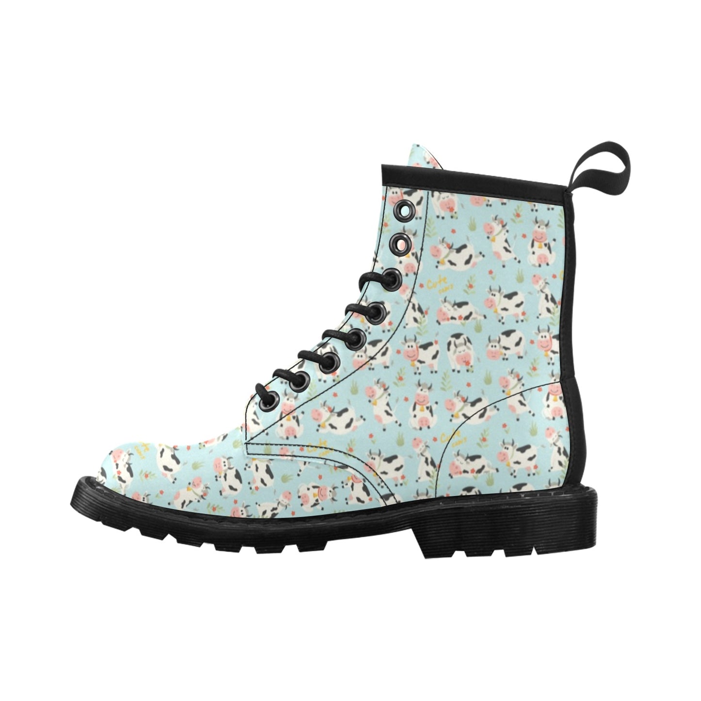 Cattle Print Design LKS403 Women's Boots