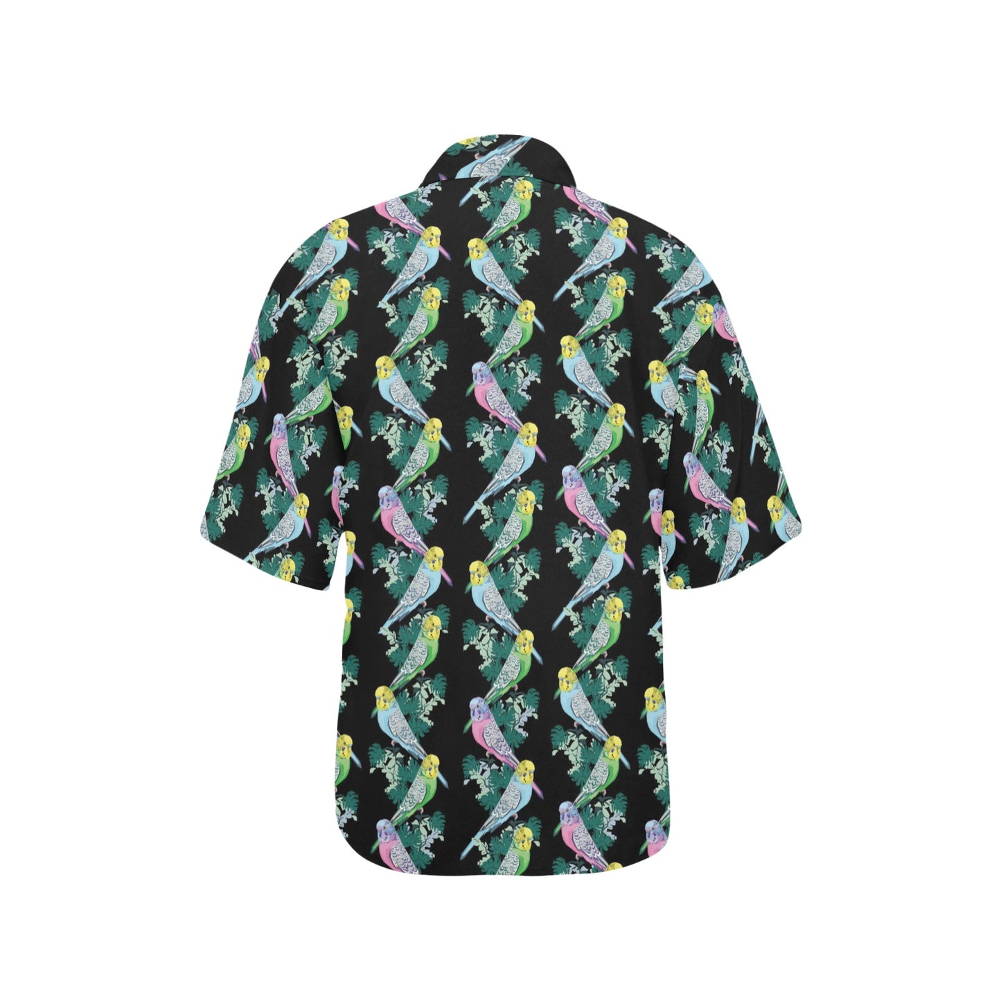Budgerigar Pattern Print Design 03 Women's Hawaiian Shirt