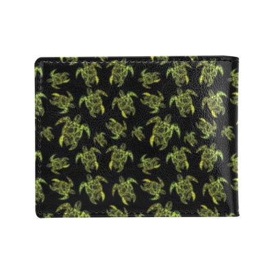 Green Tribal Turtle Polynesian Themed Men's ID Card Wallet