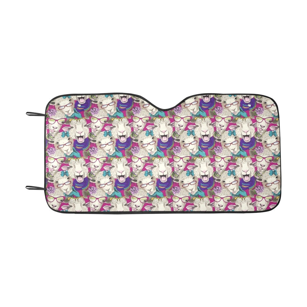 Sheep Print Design LKS403 Car front Windshield Sun Shade