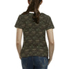 Skull Camo Style Print Design LKS308 Women's  T-shirt