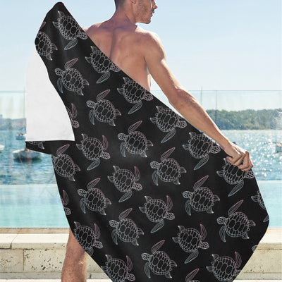 Sea Turtle Print Design LKS3012 Beach Towel 32" x 71"