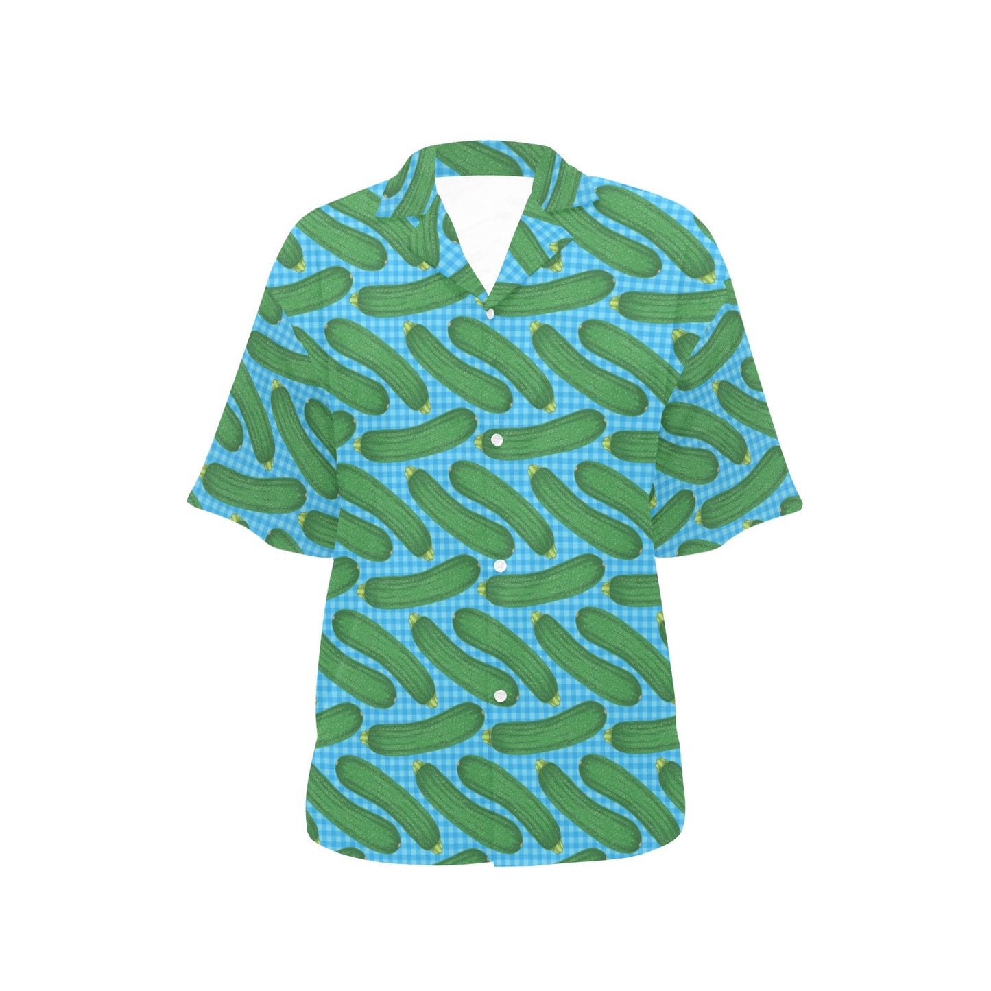 Zucchini Print Design LKS301 Women's Hawaiian Shirt
