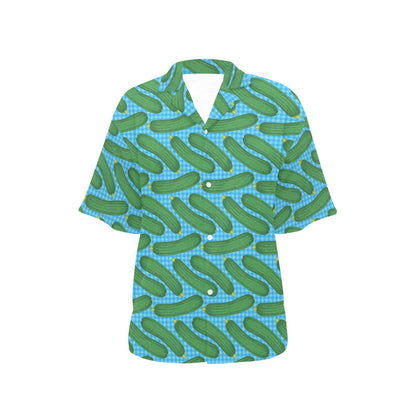 Zucchini Print Design LKS301 Women's Hawaiian Shirt