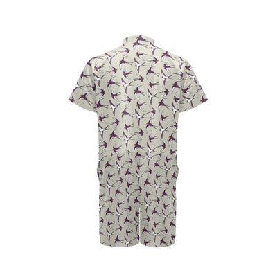 Swallow Bird Pattern Print Design 03 Men's Romper