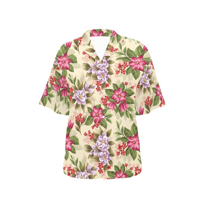 Summer Floral Pattern Print Design SF08 Women's Hawaiian Shirt
