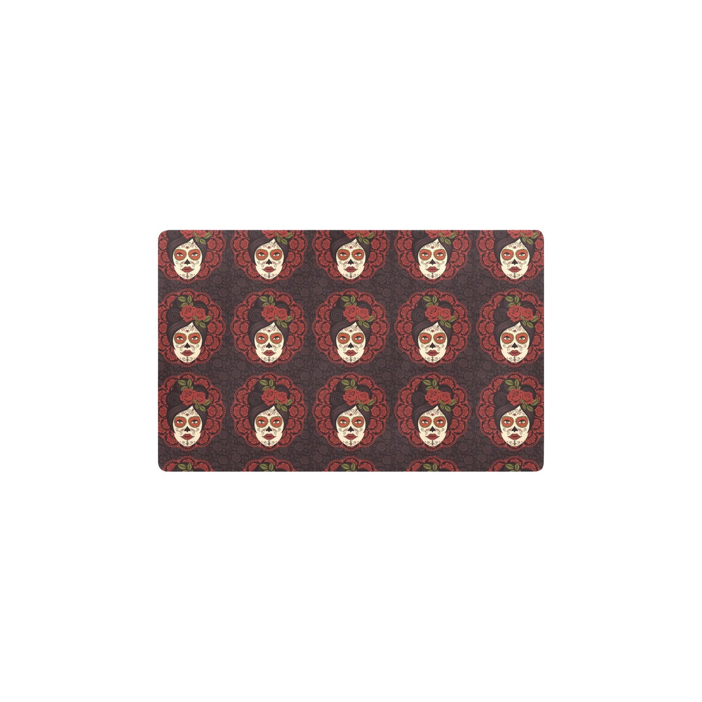 Day of the Dead Mexican Girl Kitchen Mat