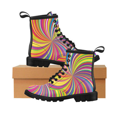 Vortex Print Design LKS301 Women's Boots
