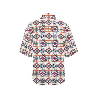 Indian Navajo Art Themed Design Print Women's Hawaiian Shirt