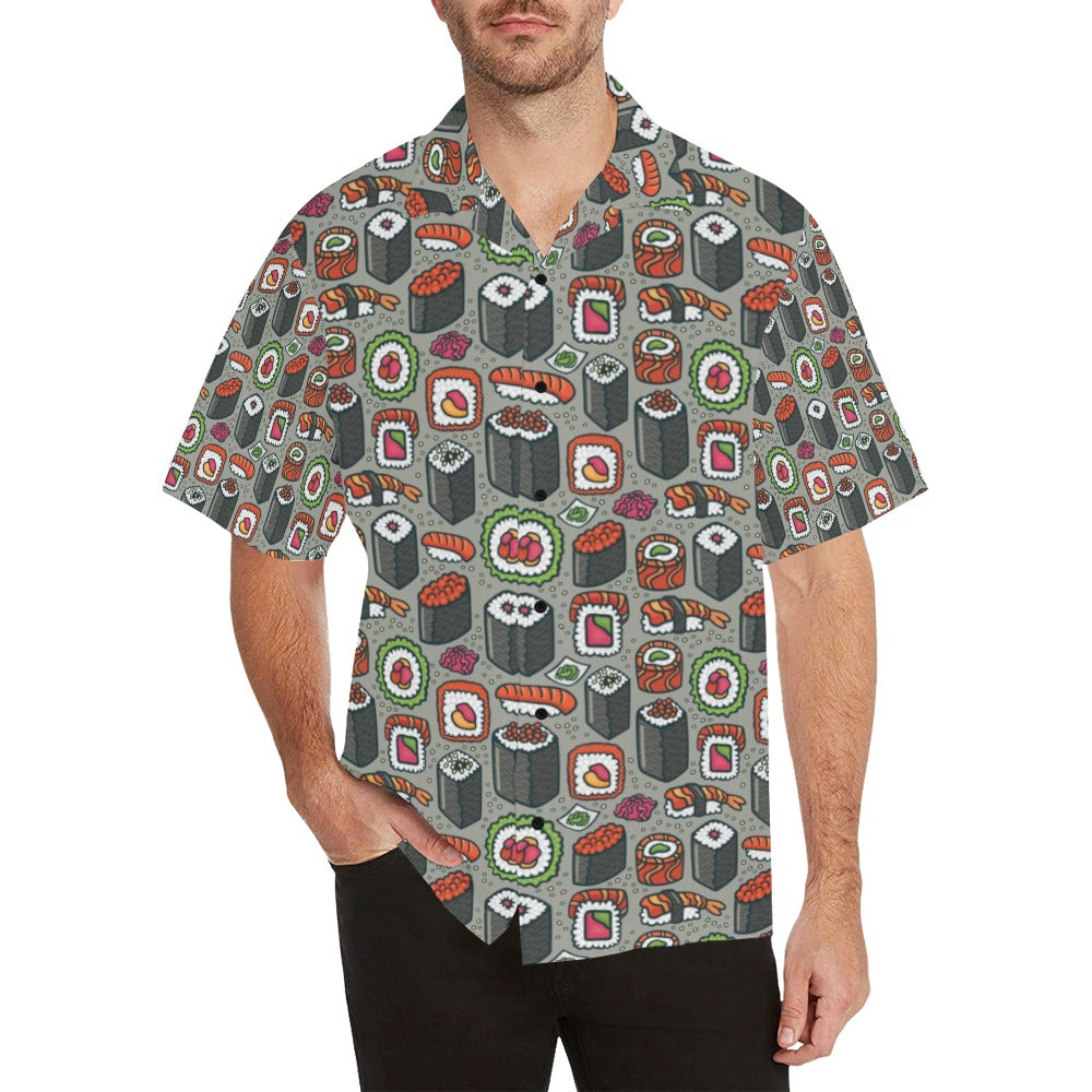 Sushi Print Design LKS301 Men's Hawaiian Shirt