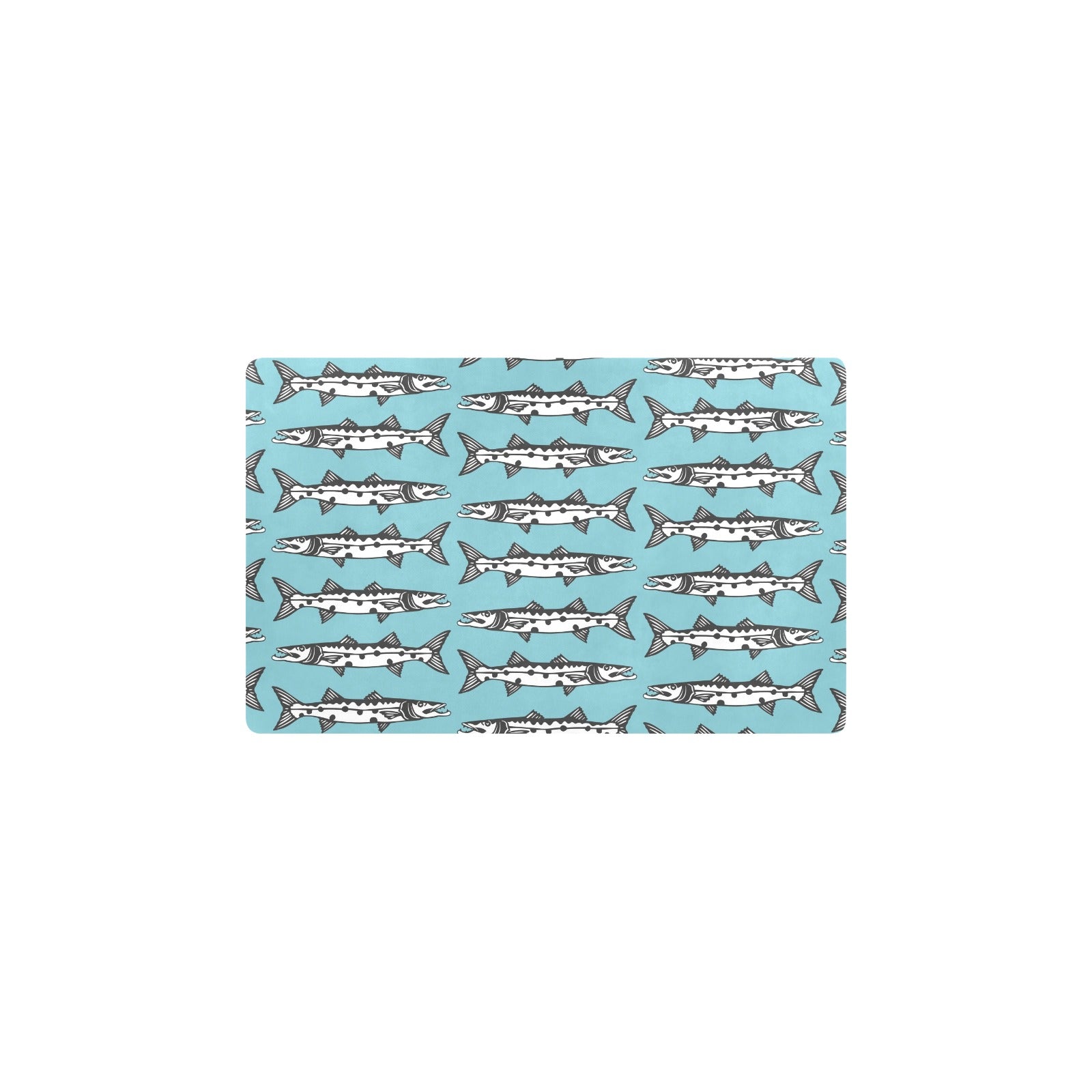 Barracuda Pattern Print Design 03 Kitchen Mat