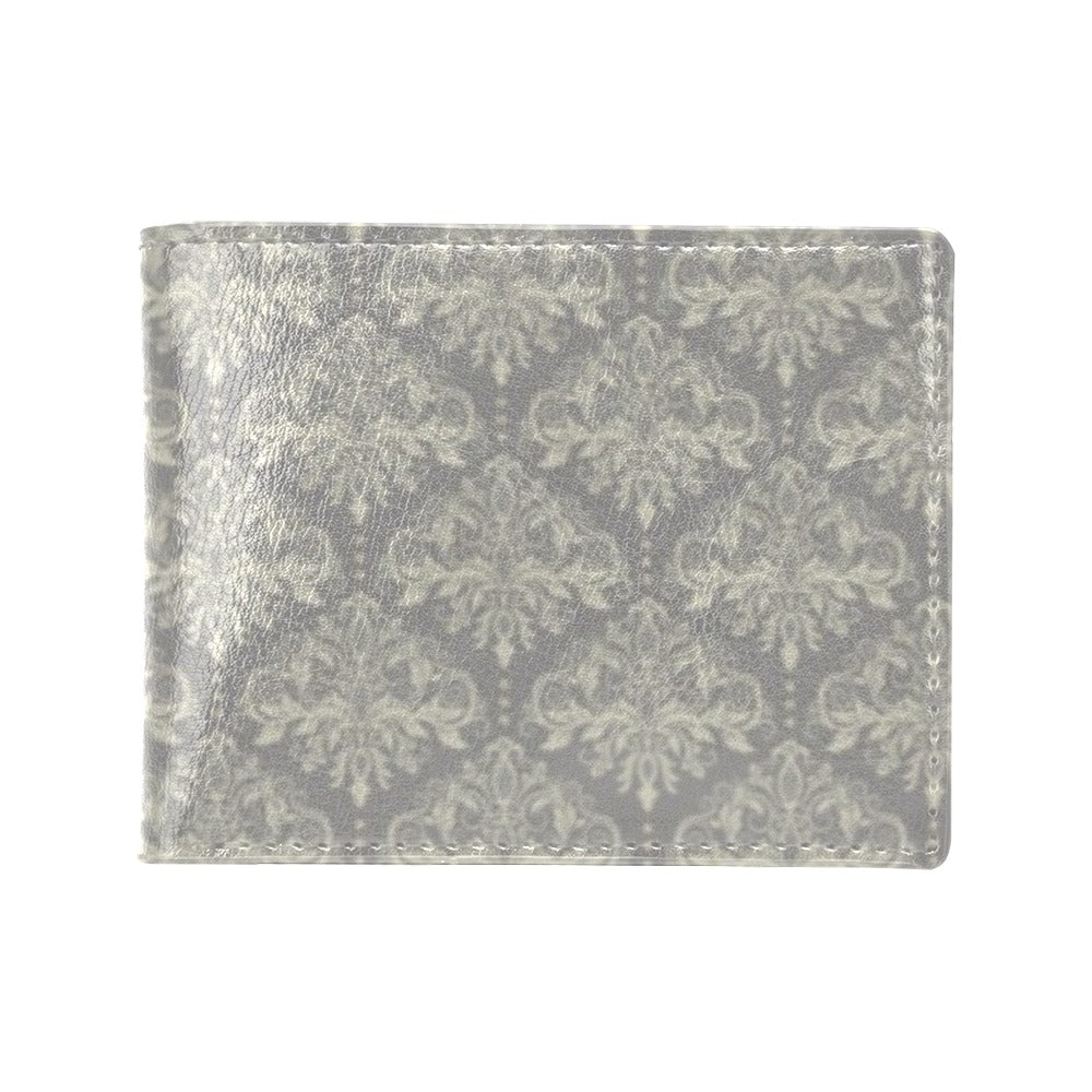 Damask Grey Elegant Print Pattern Men's ID Card Wallet