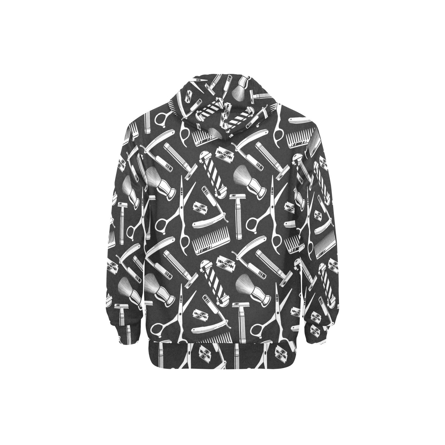Barber Design Print Pattern JJ002 Men's Pullover Hoodie