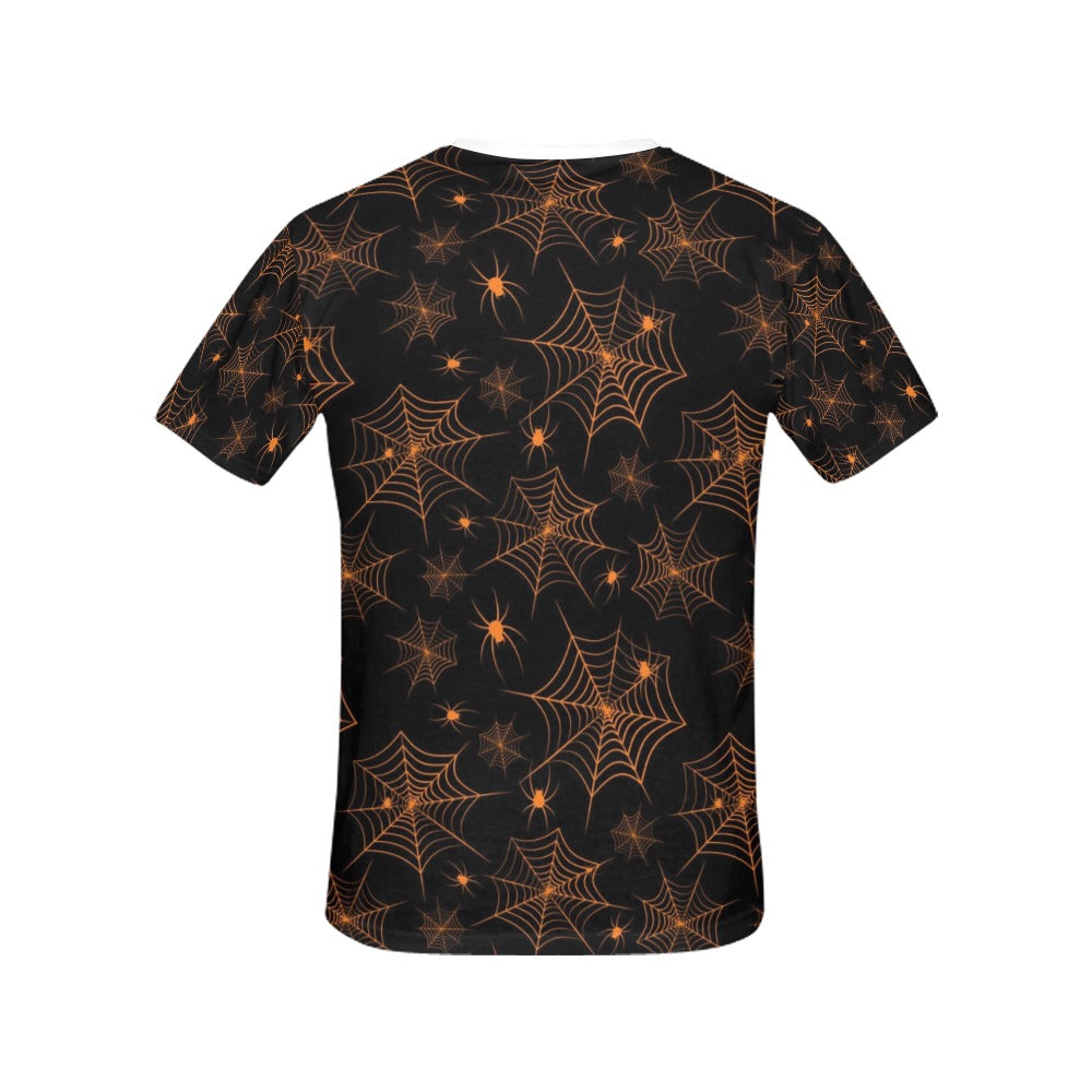 Spider Web Print Design LKS306 Women's  T-shirt