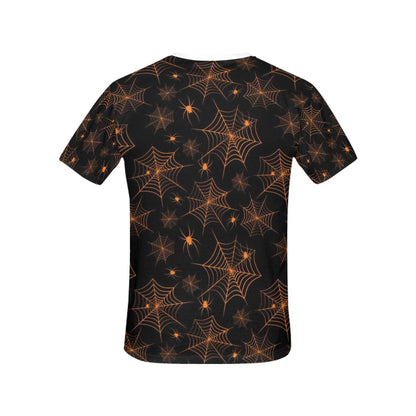 Spider Web Print Design LKS306 Women's  T-shirt