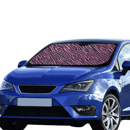 Zebra Pink Print Design LKS304 Car front Windshield Sun Shade