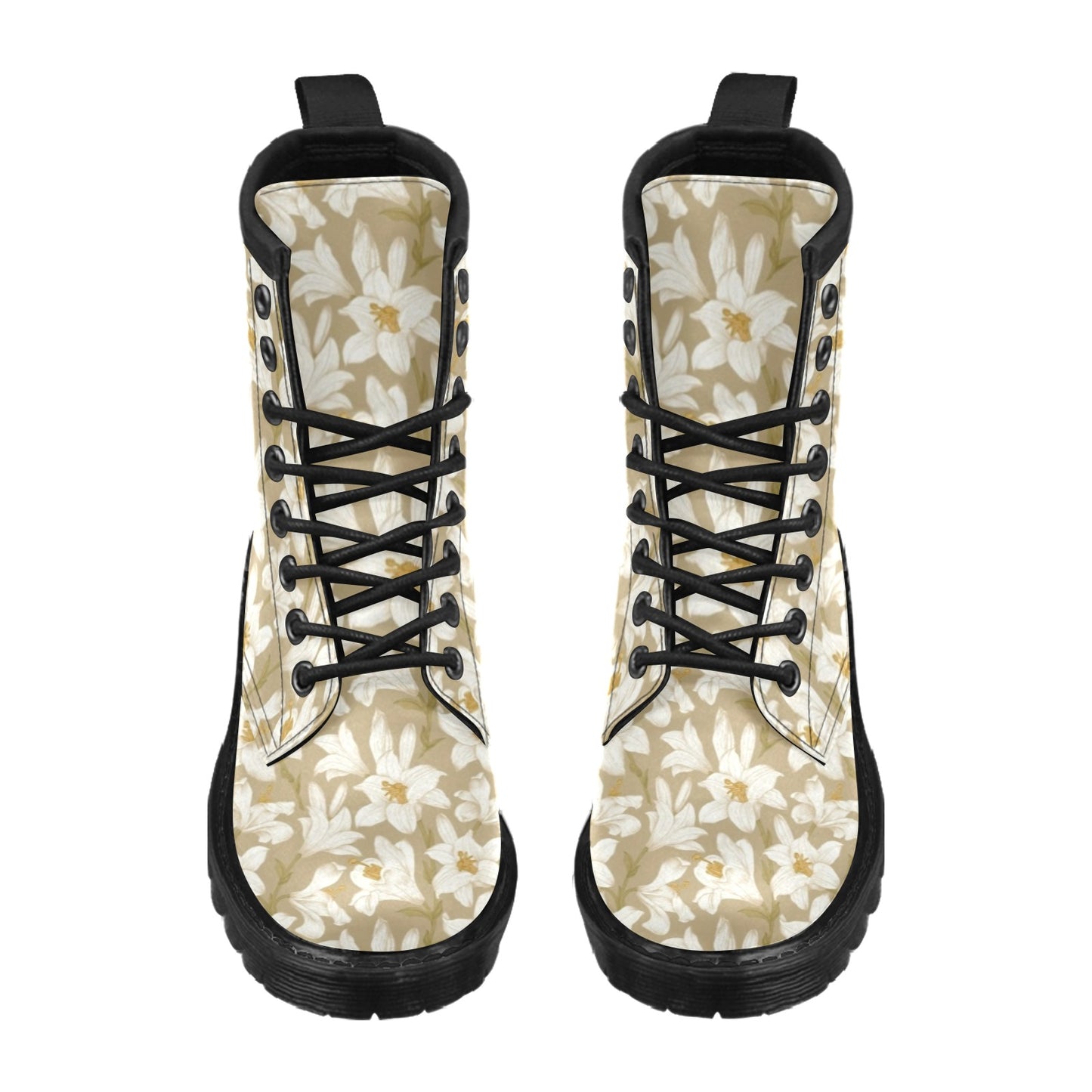 Lily Pattern Print Design LY07 Women's Boots