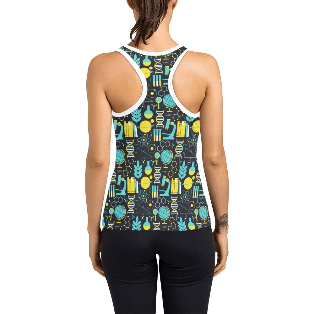 Science Print Design LKS301 Women's Racerback Tank Top