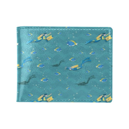 Scuba Driving Pattern Print Design LKS306 Men's ID Card Wallet