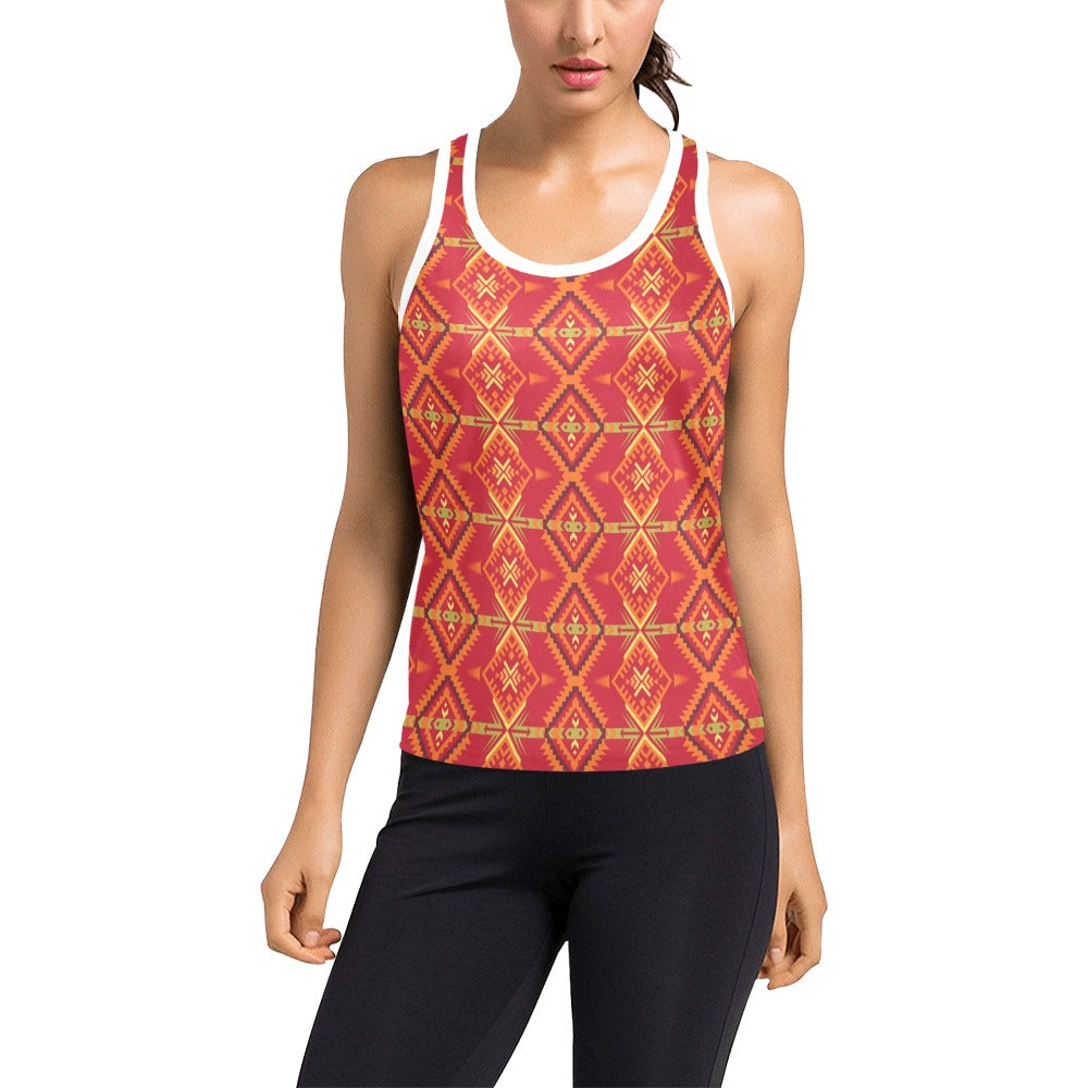 Southwest Pattern Print Design LKS305 Women's Racerback Tank Top