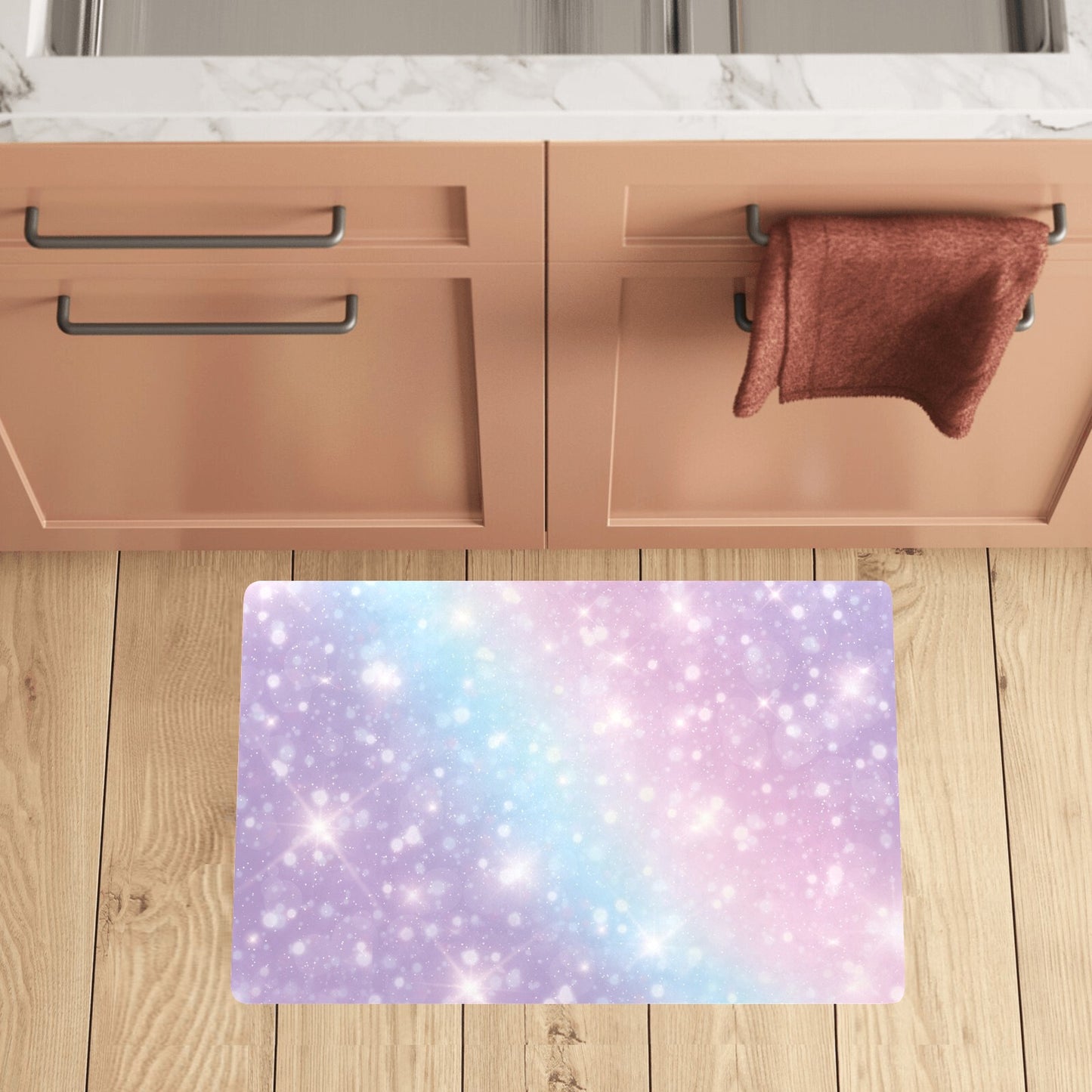 Cosmic Pastel Pattern Print Design 02 Kitchen Mat