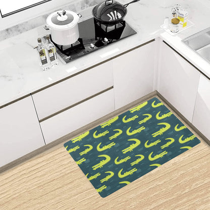 Alligator Pattern Print Design 03 Kitchen Mat