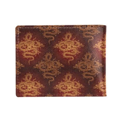 Chinese Dragons Gold Design Men's ID Card Wallet