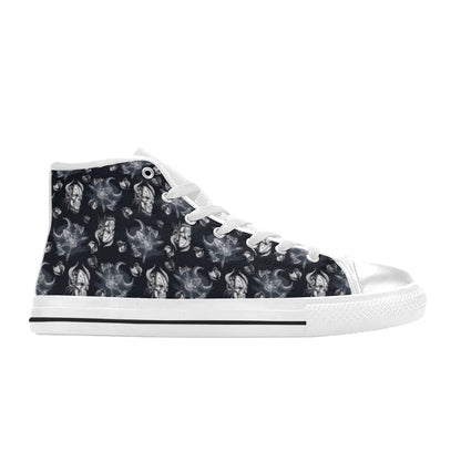 Vikings Print Design LKS304 High Top Women's White Shoes