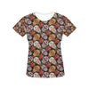 Sugar Skull Print Design LKS306 Women's  T-shirt