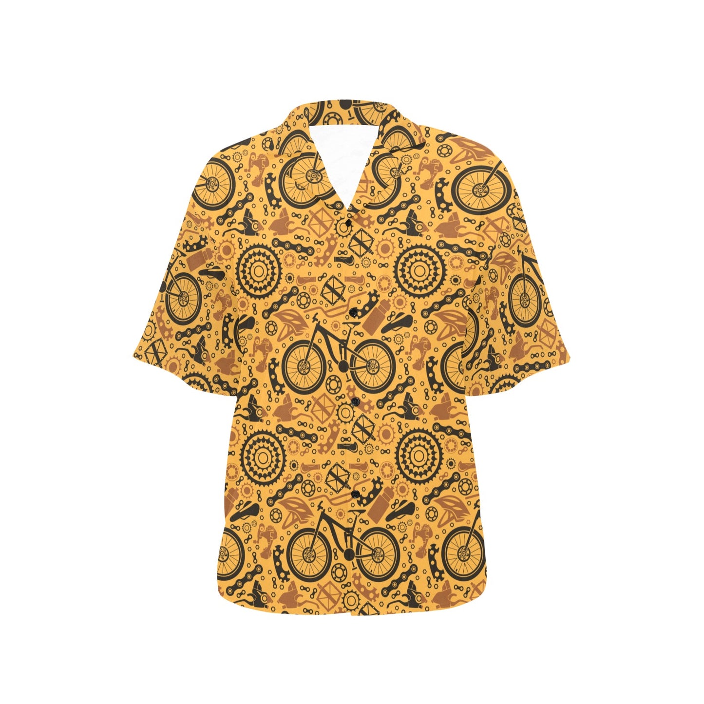 Mountain bike Pattern Print Design 03 Women's Hawaiian Shirt