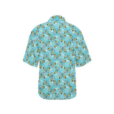 Butterfly Pattern Print Design 010 Women's Hawaiian Shirt