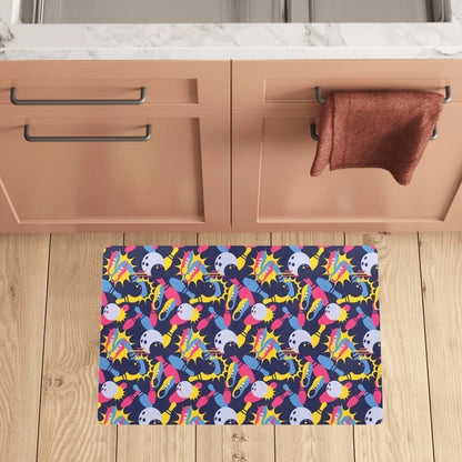 Bowling Pattern Print Design 02 Kitchen Mat
