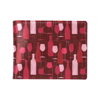 Wine Print Design LKS304 Men's ID Card Wallet