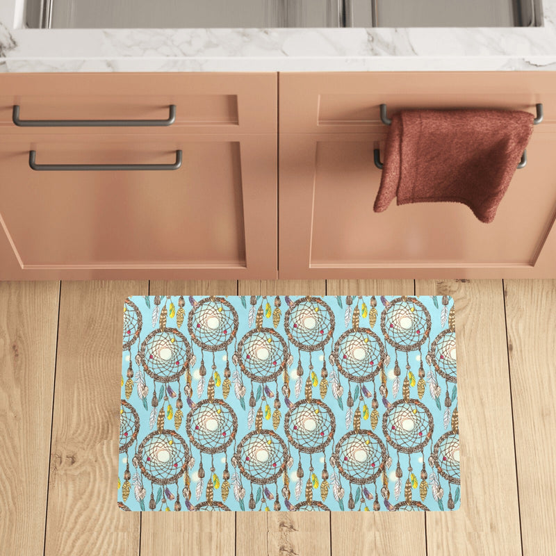 Blue Dream catcher Kitchen Mat