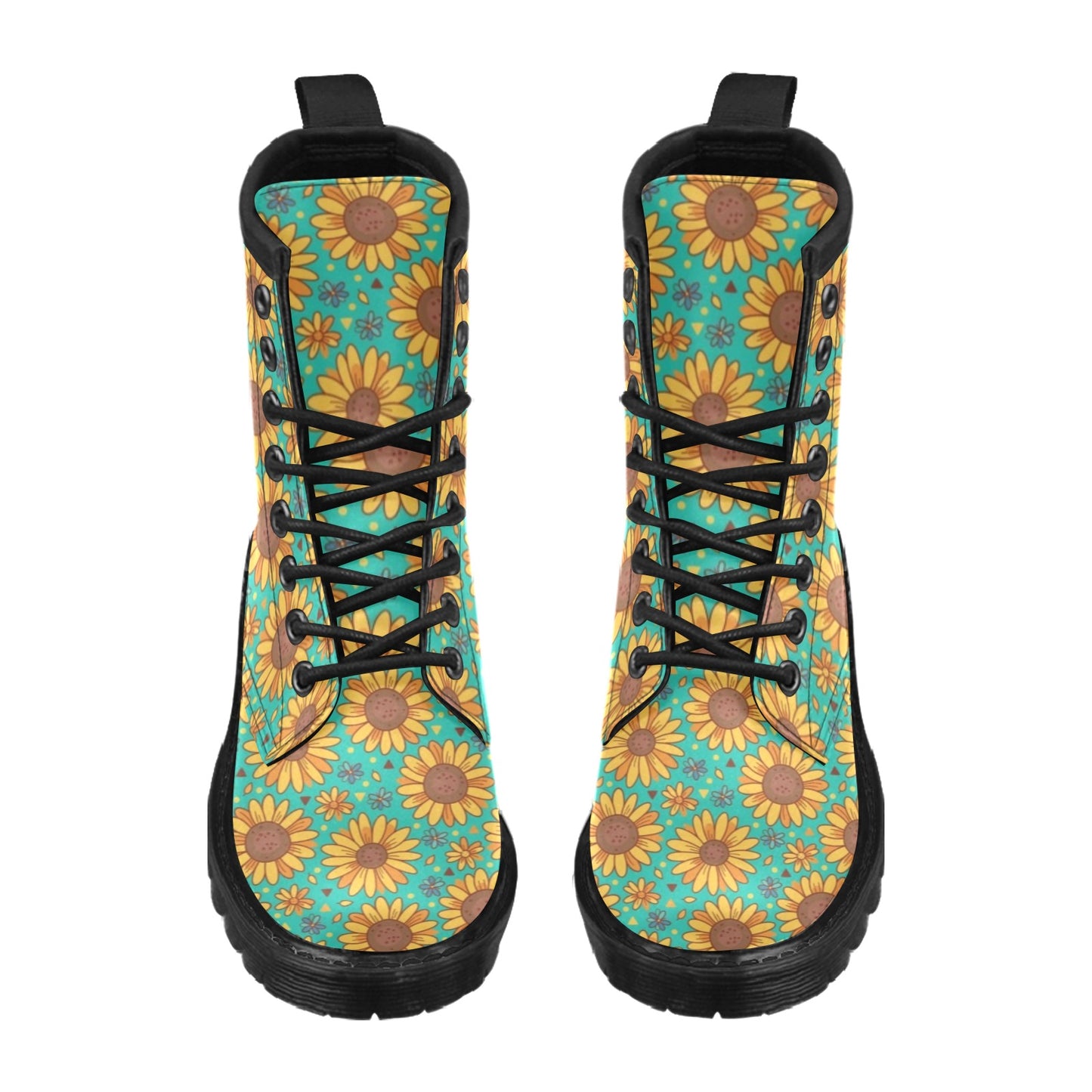 Sunflower Pattern Print Design SF013 Women's Boots