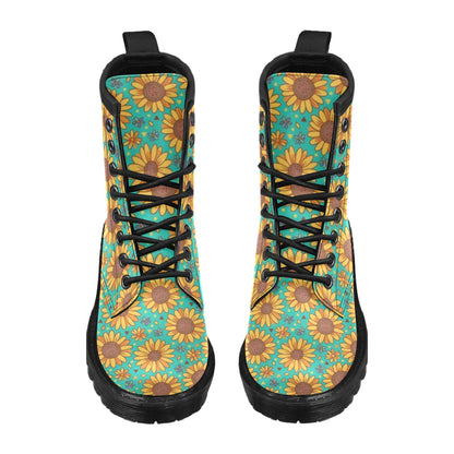 Sunflower Pattern Print Design SF013 Women's Boots