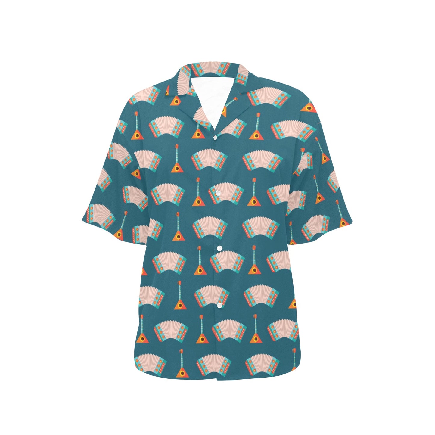 Accordion Print Design LKS402 Women's Hawaiian Shirt