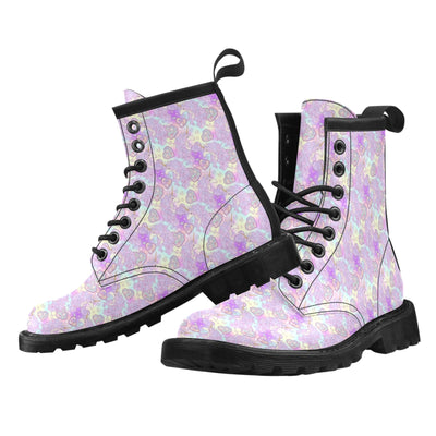 Unicorn Rainbow Star Heart Print Women's Boots