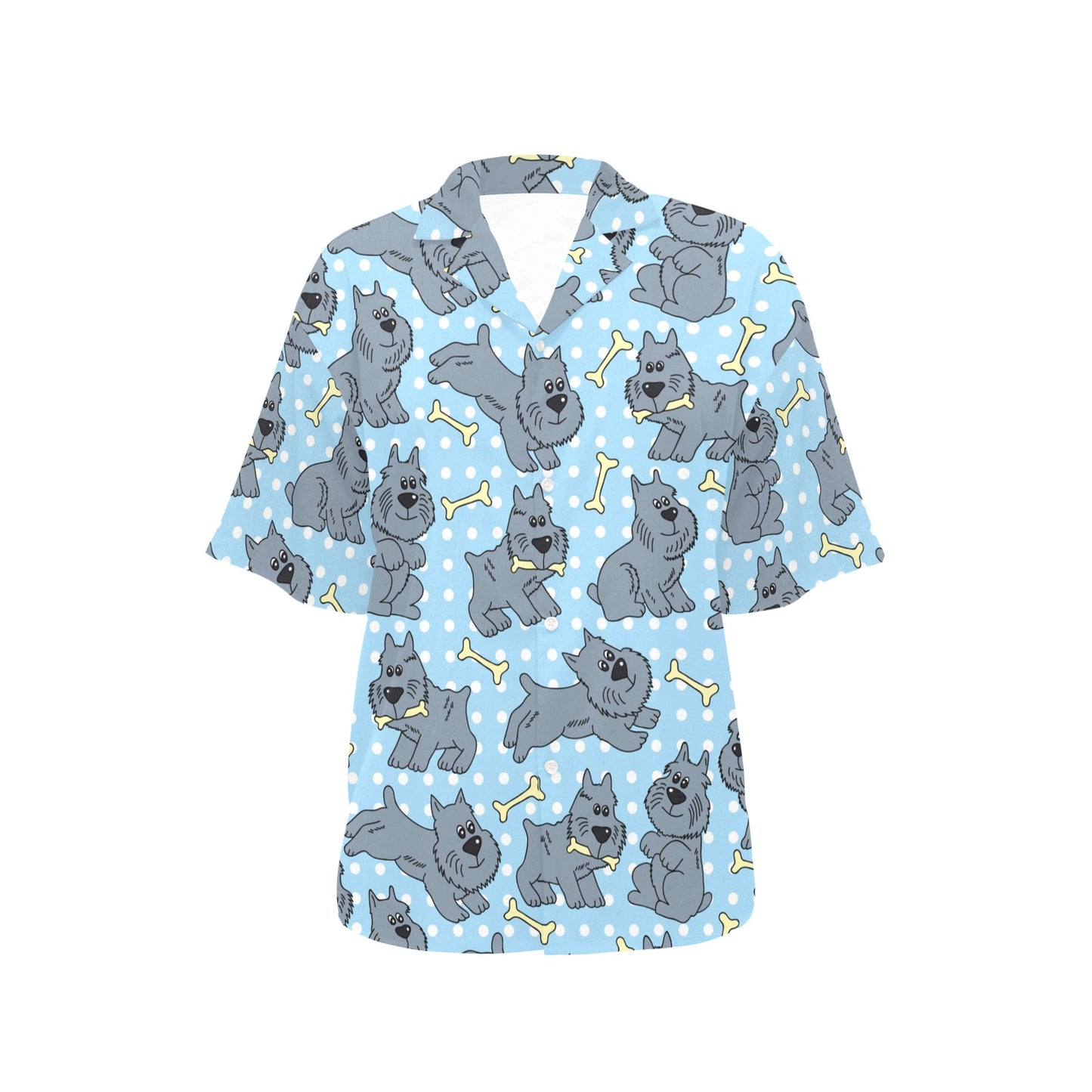 Schnauzers Pattern Print Design A02 Women's Hawaiian Shirt