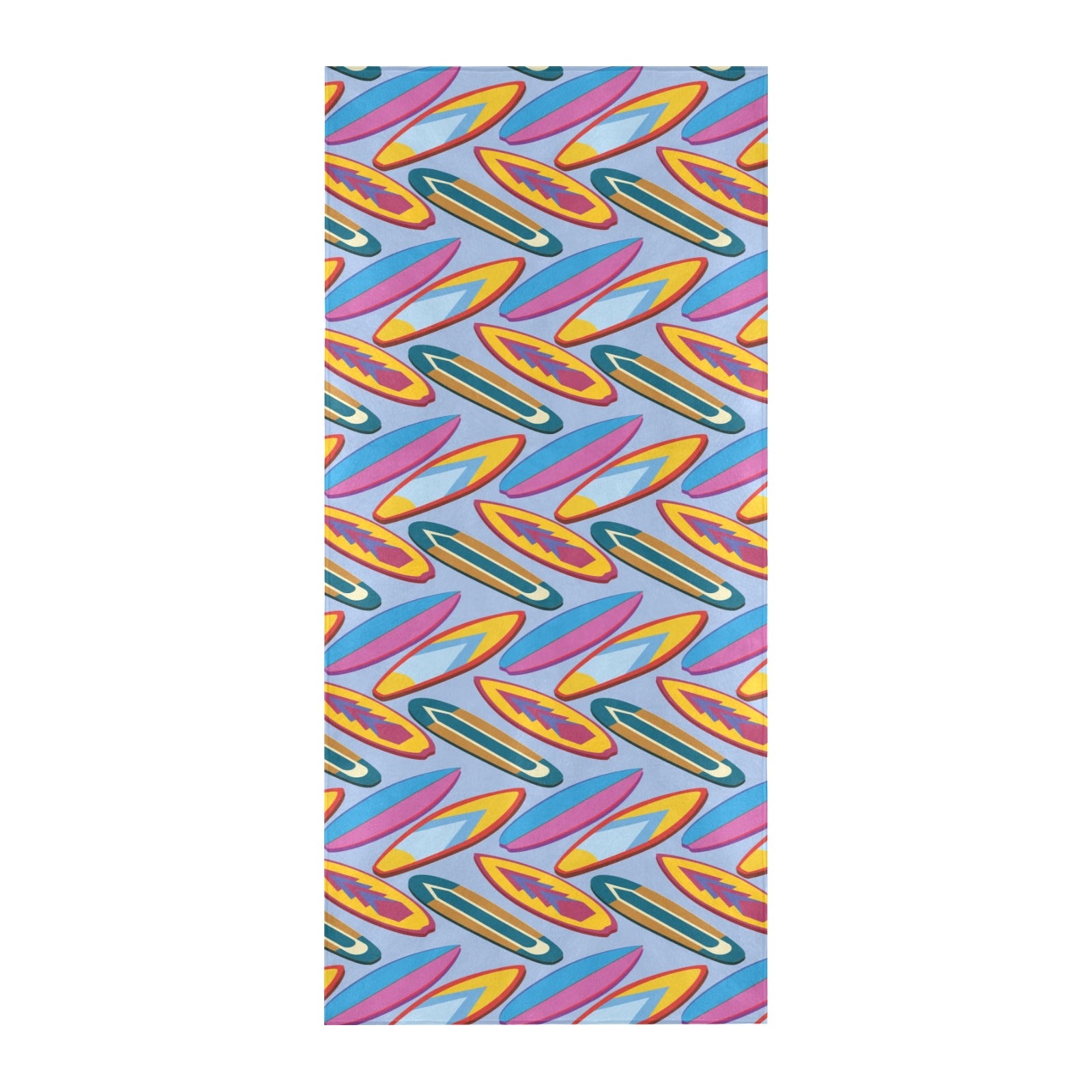 Surfboard Pattern Print Design LKS303 Beach Towel 32" x 71"