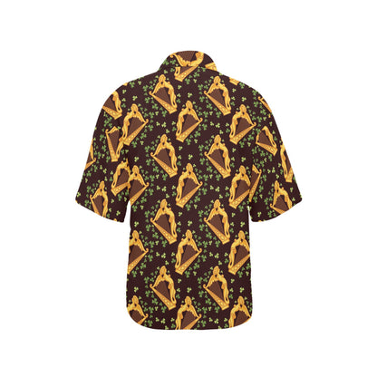 Harp Pattern Print Design 02 Women's Hawaiian Shirt