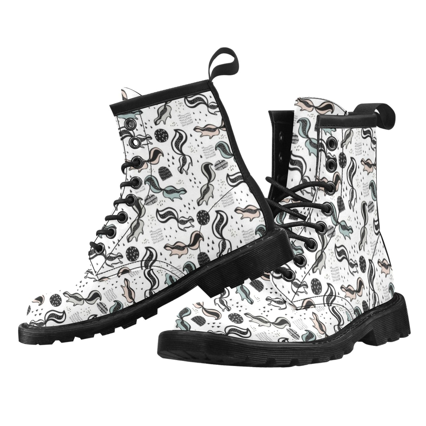 Skunk Print Design LKS303 Women's Boots